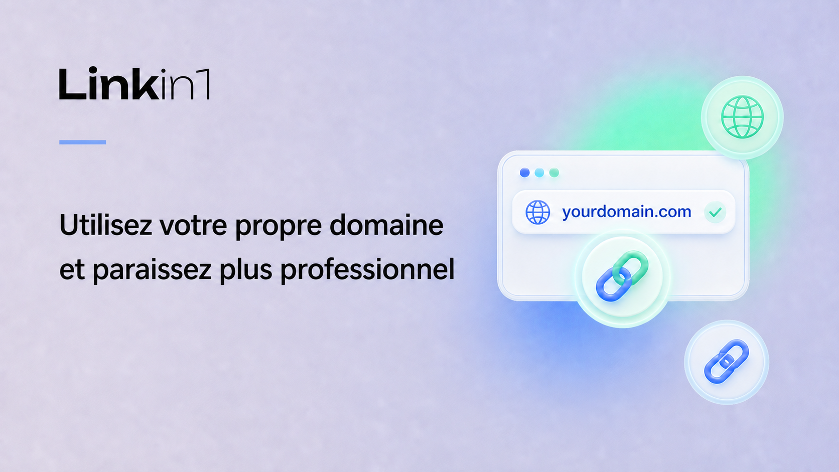 Domaines personnalises sur Linkin1 : placez votre page sur votre propre domaine