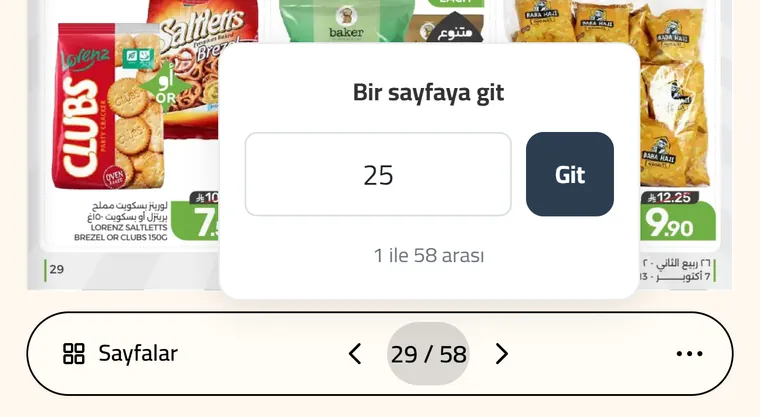 Numarasıyla bir sayfaya gitme