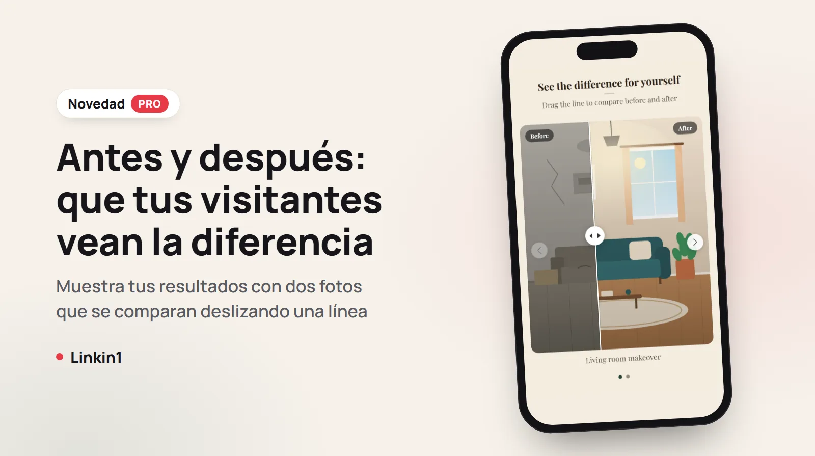 Antes y después en Linkin1: muestra tus resultados con un solo deslizamiento