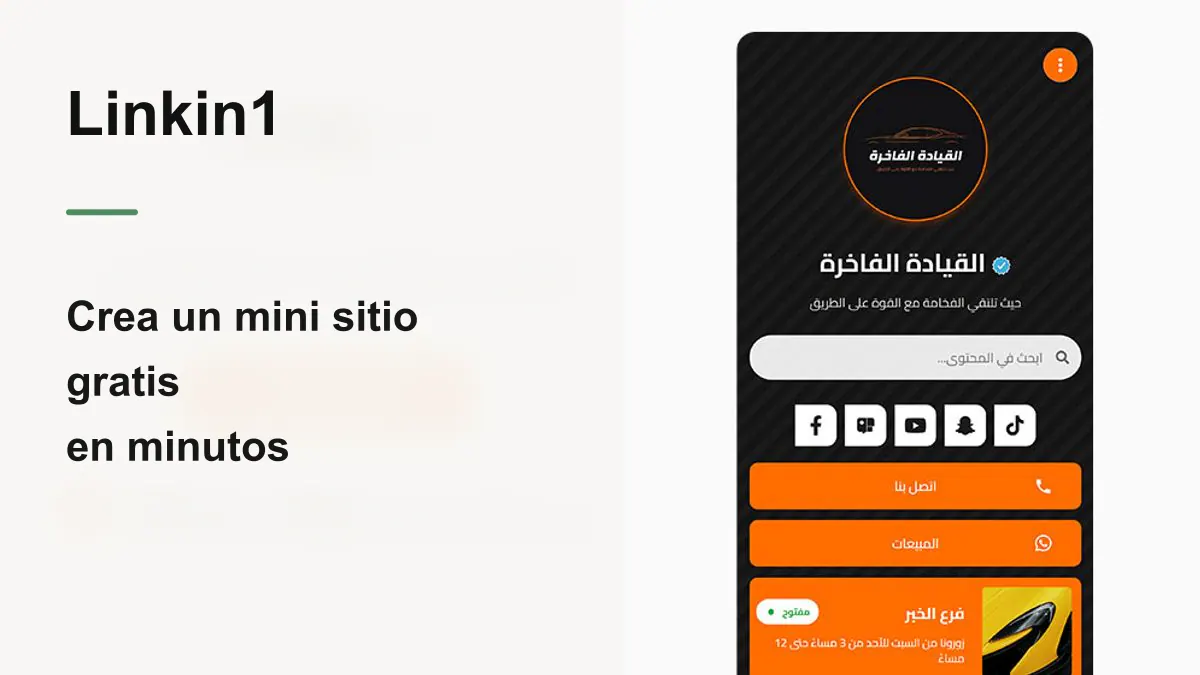 C?mo crear un mini sitio gratuito en minutos con Linkin1