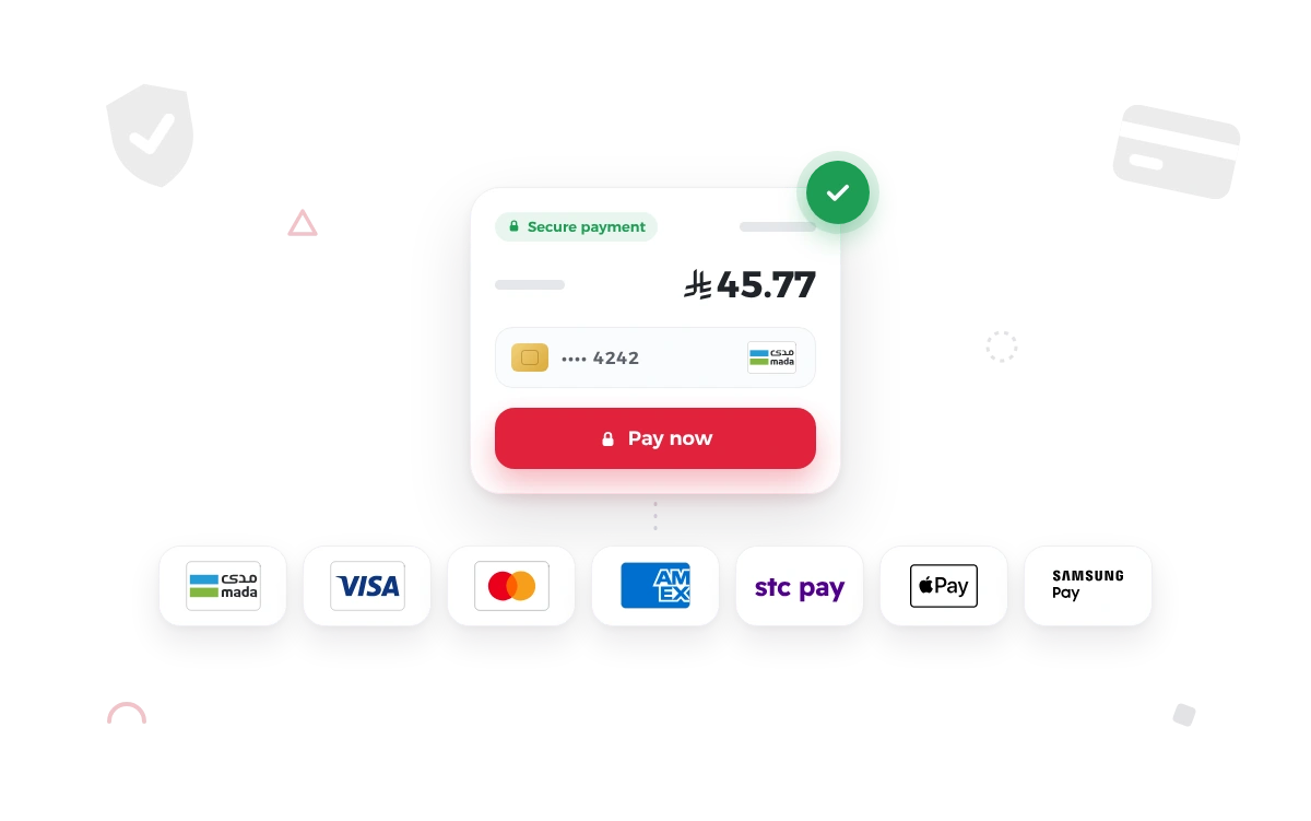 Paying online from the e-menu with mada, Visa and Apple Pay