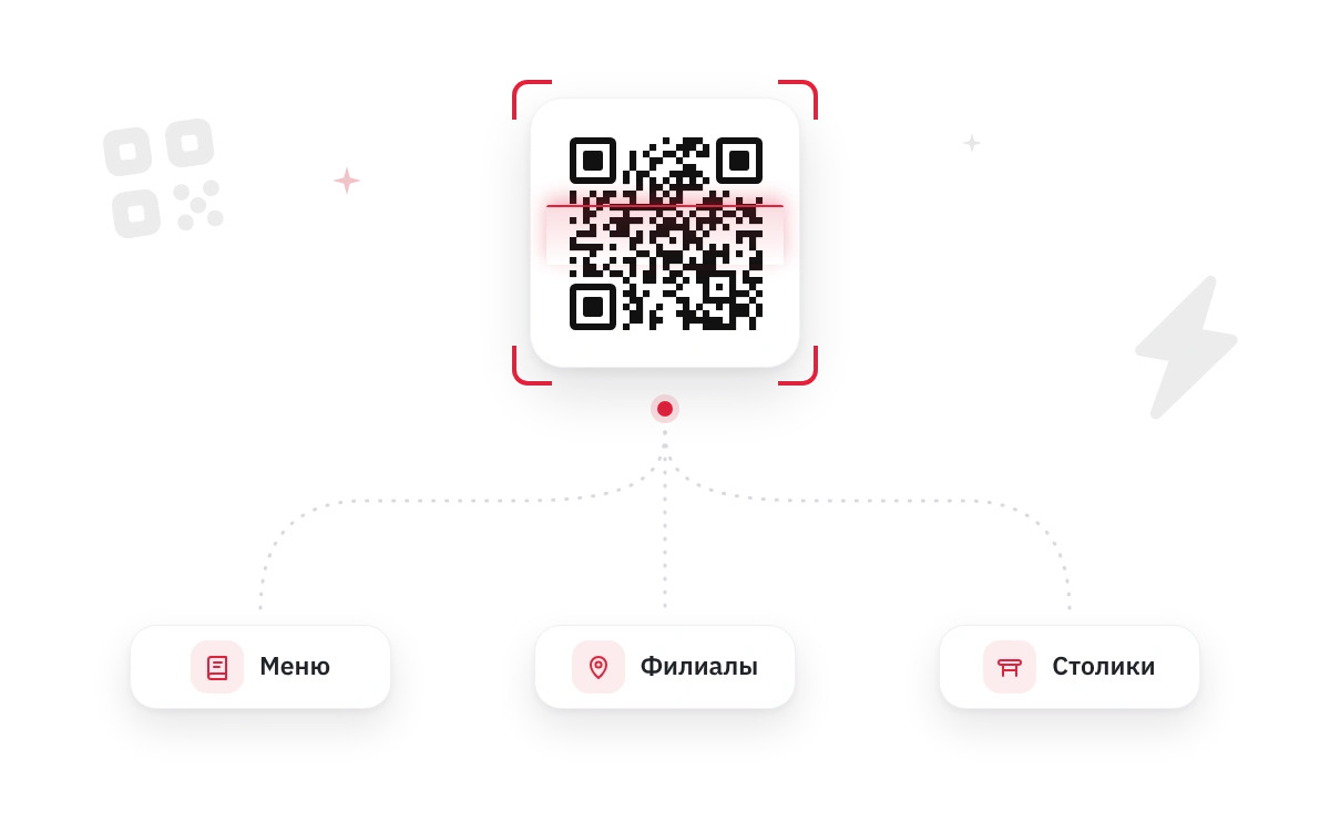 QR-коды для меню, филиалов и столов