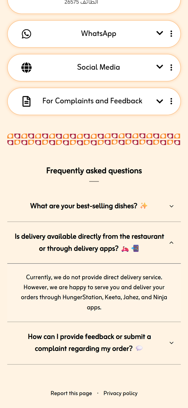 The frequently asked questions section on a Linkin1 page, with one question open and its answer showing
