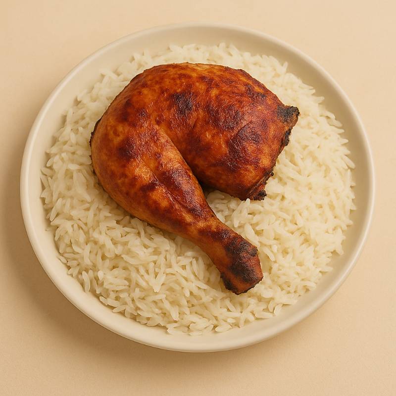 نص دجاجة مشوية