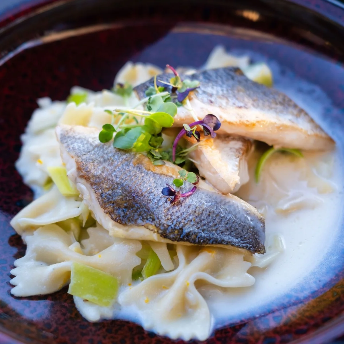 Line-caught sea bass