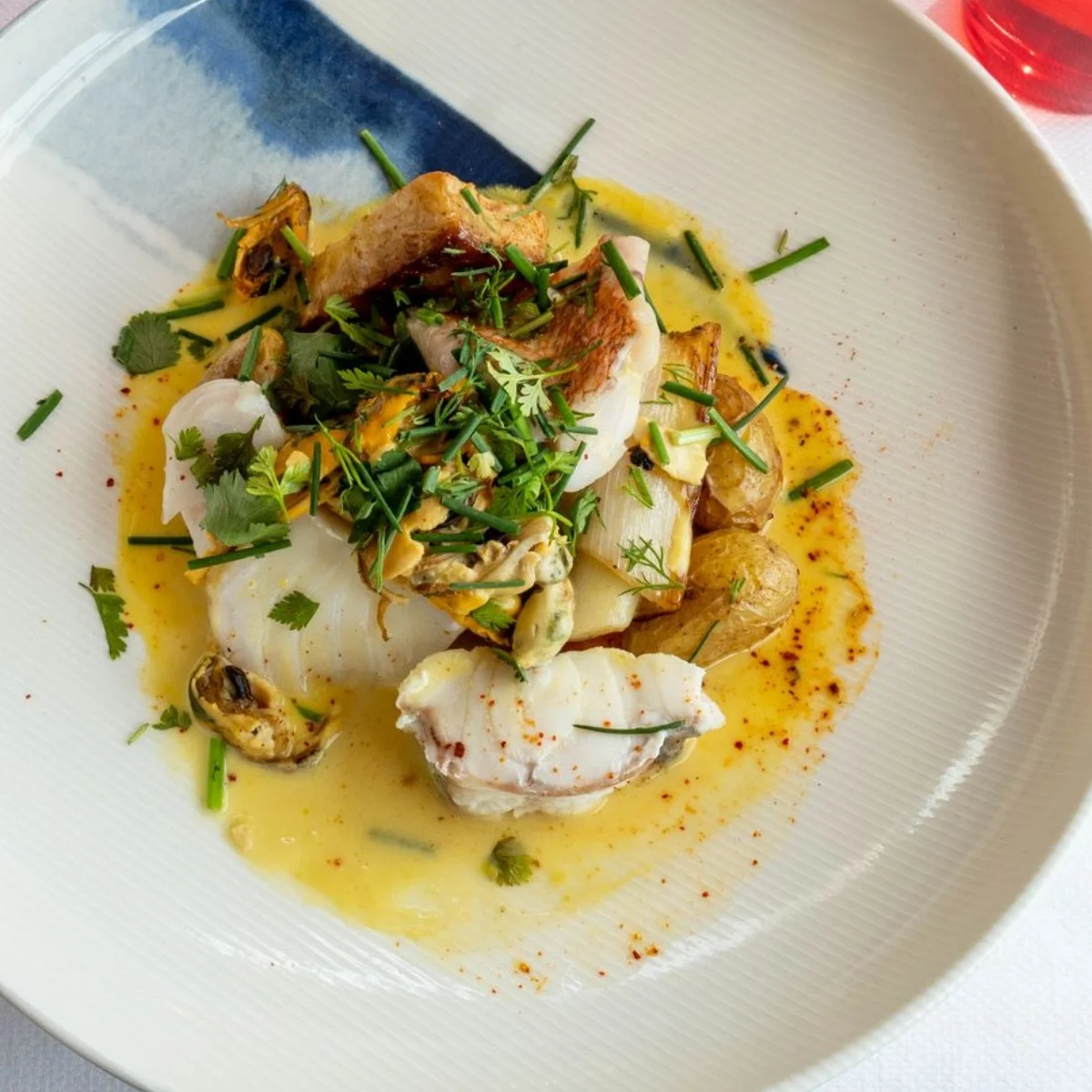 Roasted turbot