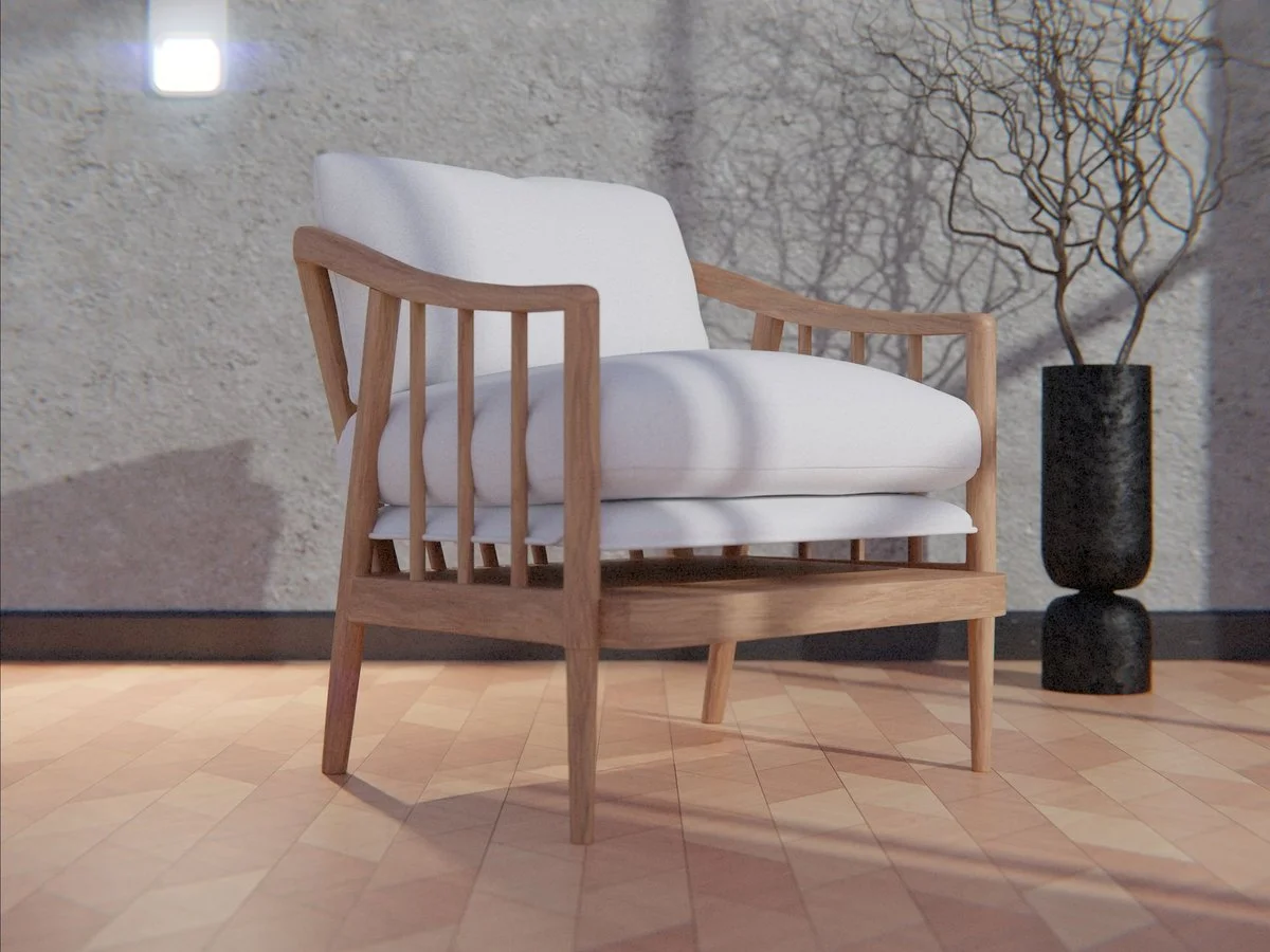 "Wadi" beech armchair