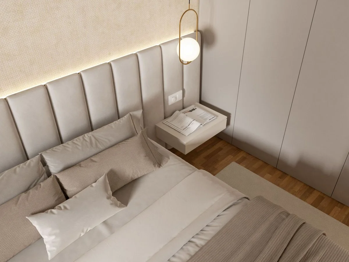 "Sudair" upholstered king bed